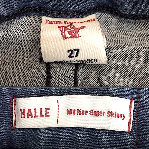 True Religion Halle Mid Rise Super Skinny Jeans - Picture 10 of 11